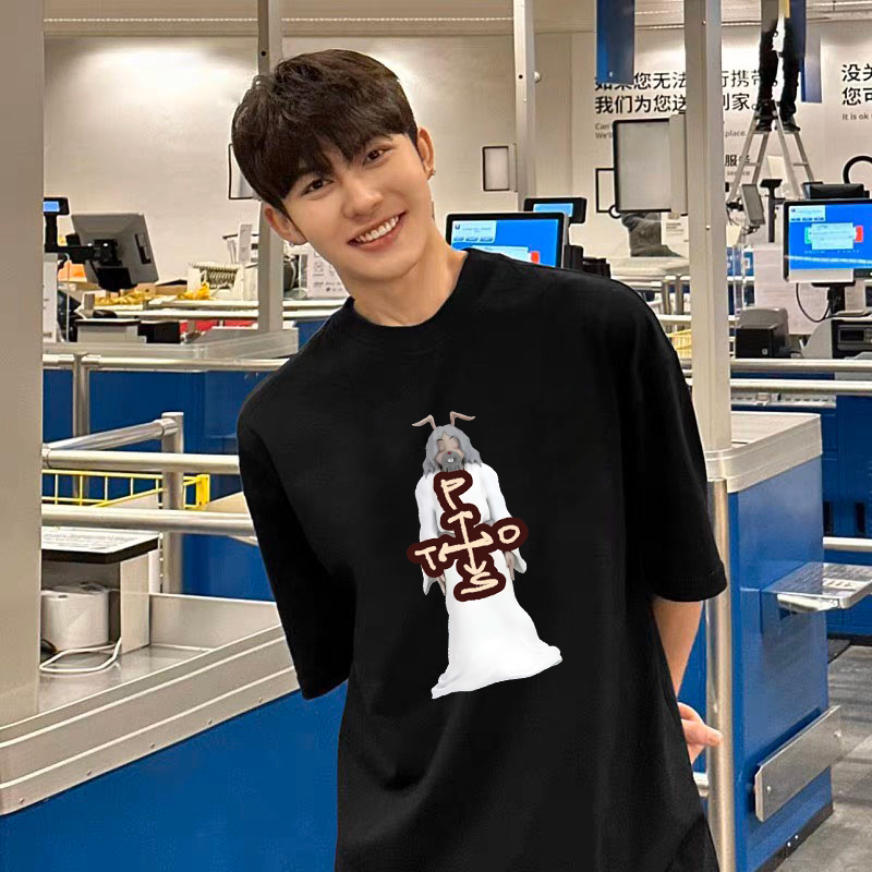 capper陈轶伦同款指南针短袖T恤