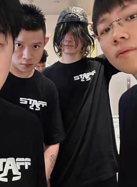 MerryWannaBe MWB capper同款“GAG”英文字母印花美式短袖T恤