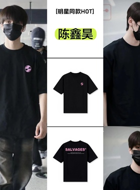 陈鑫昊同款THE SALVAGES FASHION CLUB摇滚音乐系列美式短袖T恤