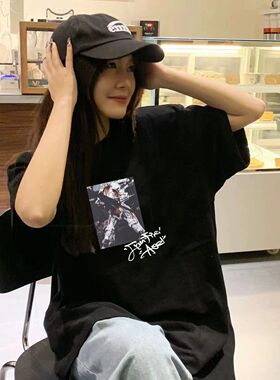 MerryWannaBe MWB枪火天使系列Gun-fireAngel手绘签名印花短袖T恤