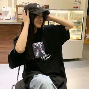 T恤 fireAngel手绘签名印花短袖 MerryWannaBe MWB枪火天使系列Gun