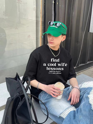 OaOO美式标语男女夏季短袖T恤