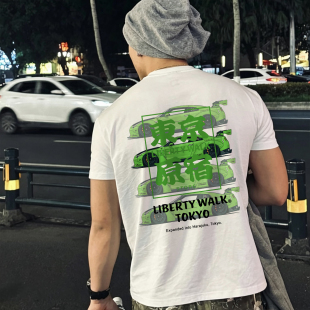LBWK 东京JDM改装汽车文化男女情侣美式复古街头短袖T恤