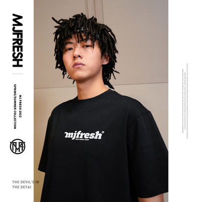 短袖嘻哈青年纯棉圆领T恤印花