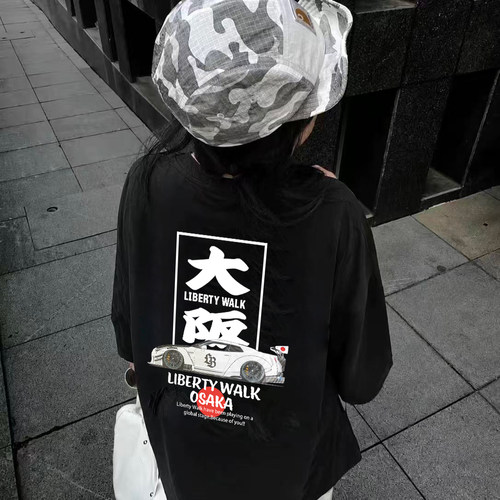 LIBERTYWALK改装车美式长袖T恤
