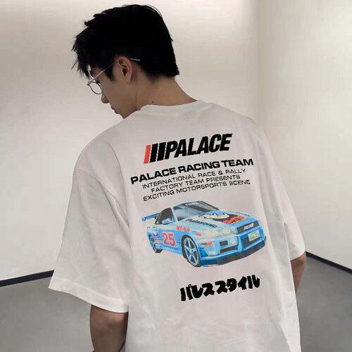 正确版PALACE后背汽车印花短袖