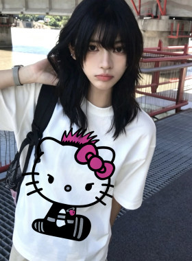 HelloKitty黑皮凯蒂猫联名T恤