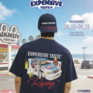 Expensive Taste x VANDYTHEPINK联名系列男女情侣赛车短袖T恤