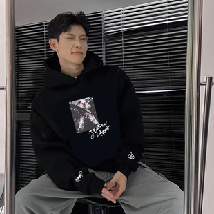 MerryWannaBe fireAngel手绘签名连帽卫衣 MWB枪火天使系列Gun