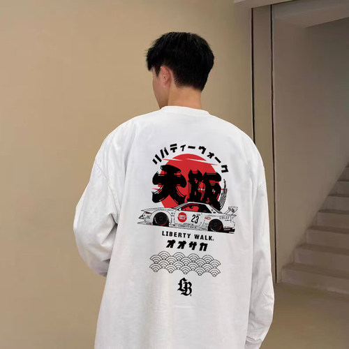 LIBERTYWALK改装车美式长袖T恤