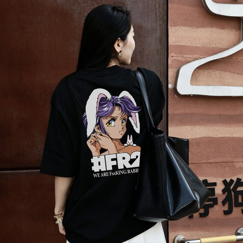 #FR2男女情侣美式复古短袖T恤