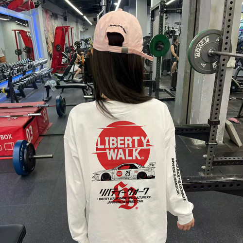 LIBERTYWALK改装车美式长袖T恤