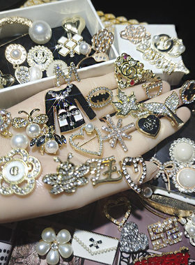 精致小胸针水钻胸花潮金属通用