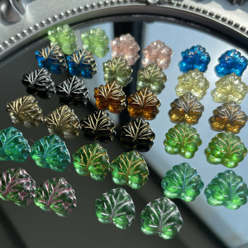 进口捷克珠枫叶叶形珠手链