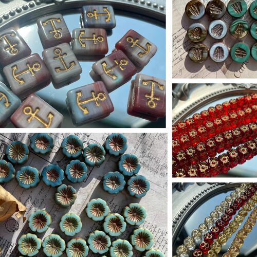 进口捷克各种大小琉璃手工DIY串珠散珠耳环手链项链吊坠饰品