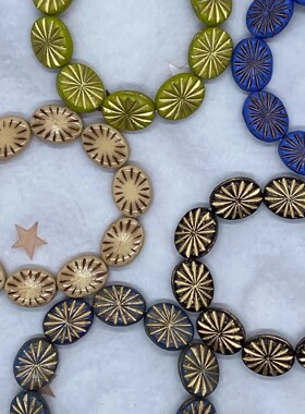 进口捷克椭圆珠约14x11mmdiy手工手作串珠材料