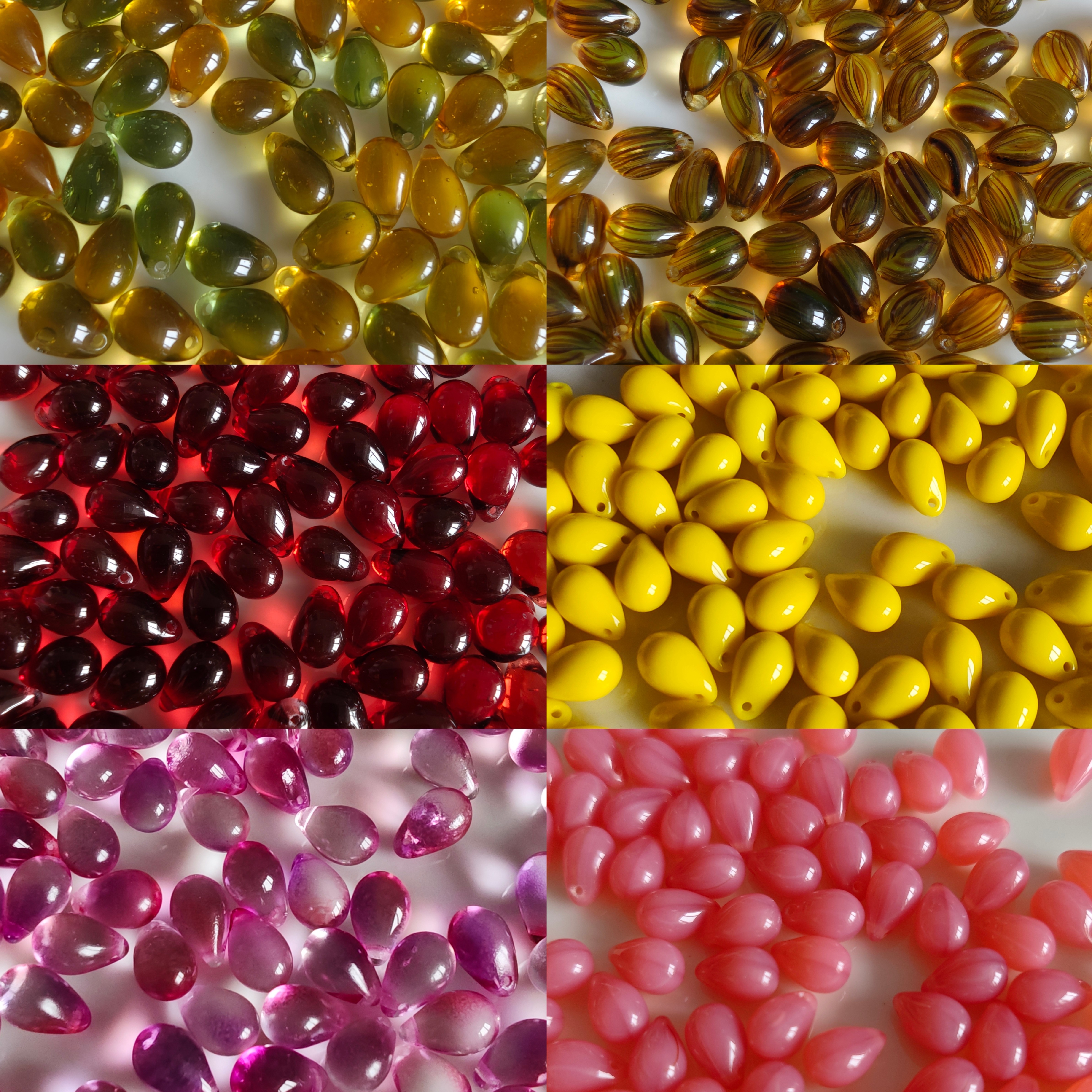 捷克进口琉璃水滴约6*9mm手工手作串珠饰品diy配件