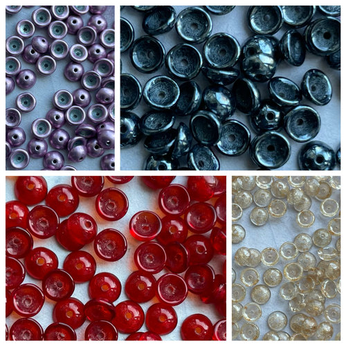 进口捷克茶杯珠/碗珠约4*2mmDIY手工手作串珠散珠饰品材料