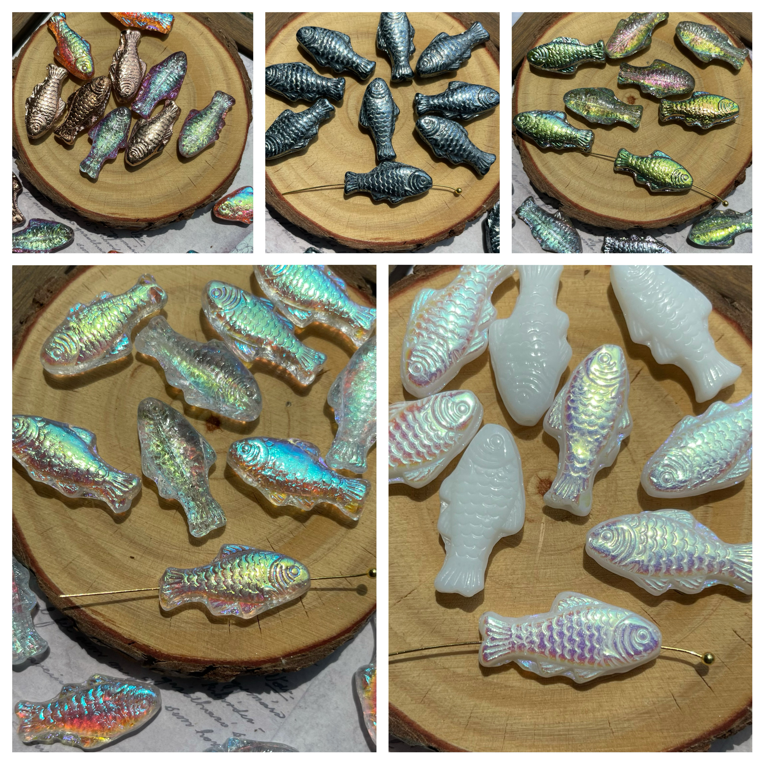 捷克珠24times10mm复古昆鱼珠