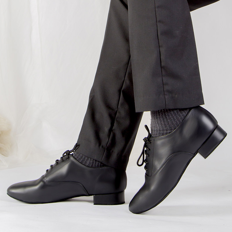 男士真皮摩登舞鞋柔软耐磨牛皮舞蹈鞋国标舞广场舞软底华尔兹舞鞋