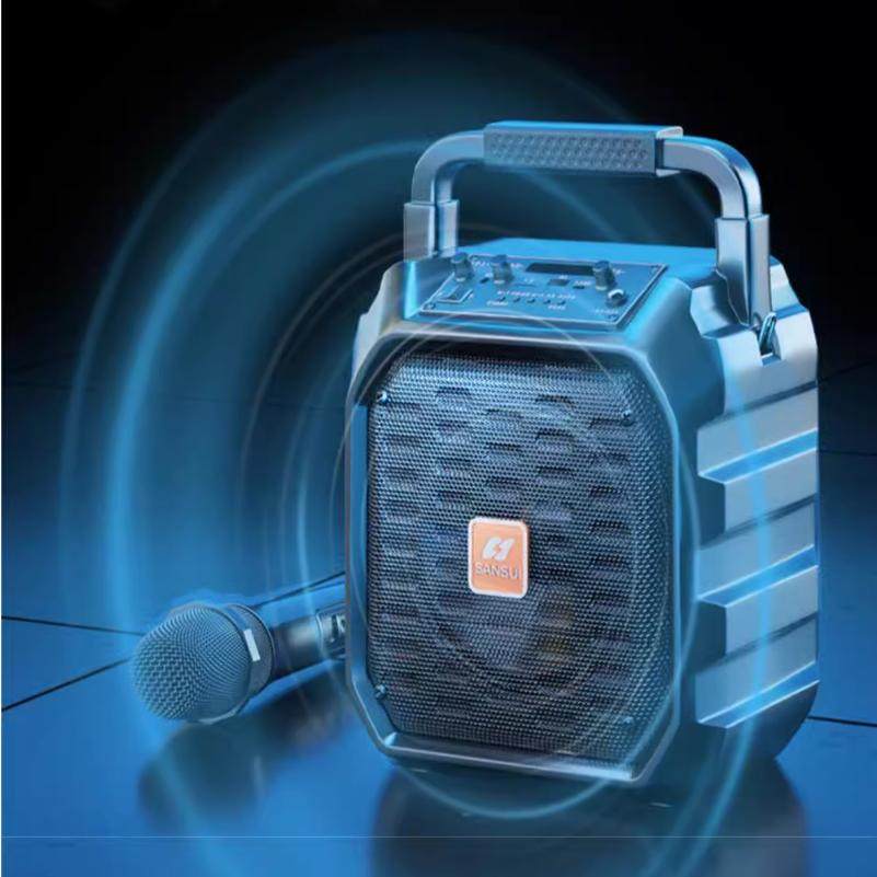 山水广场舞音响便携式户外k歌演出大音量功率蓝牙音箱带无线话筒