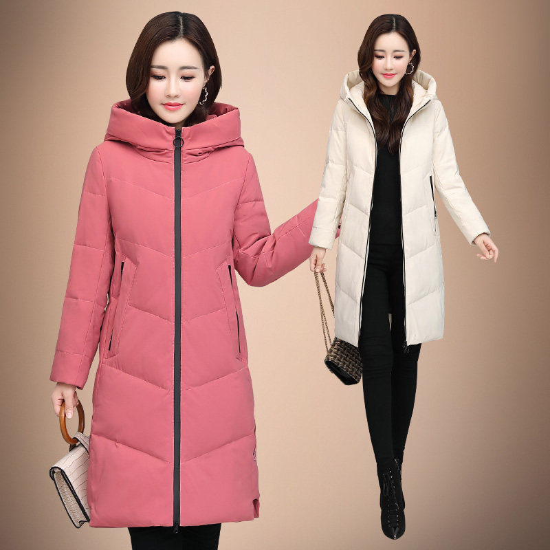 品牌2025年新款羽绒服女中长款冬季保暖韩版时尚宽松加厚外套女潮