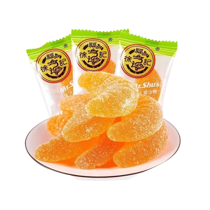 徐福记桔瓣形橡皮糖水果味软糖图片