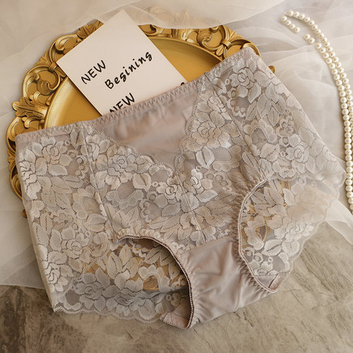 大码蕾丝内裤女胖mm性感高腰镂空