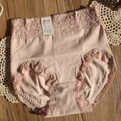 女士三角裤 高腰无痕包臀舒适大码 柔软透气 简约日系纯棉女内裤 新款