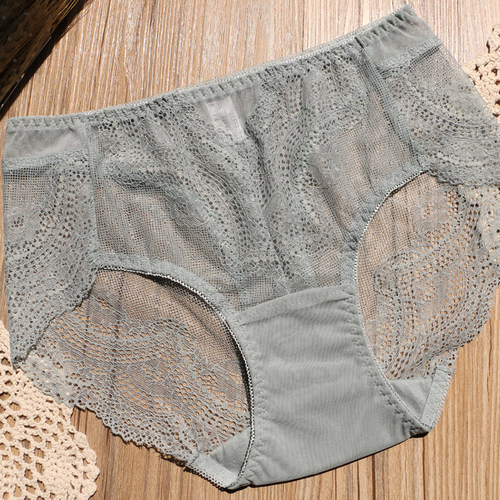 内裤性感蕾丝大码胖mm薄款棉裆