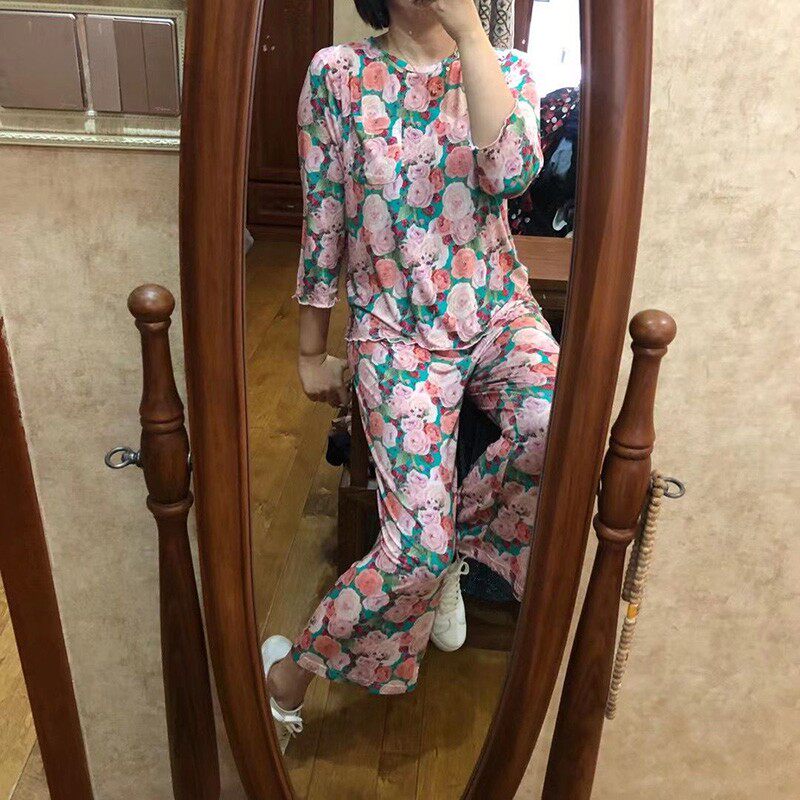 纯棉睡衣新款印花家居服甜美少女