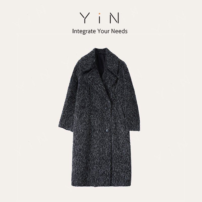 【MTT】【2.0宝盒】马海毛混纺长款宽松版双排扣个性大衣女24706,女装/女士精品,风衣,淘宝优惠券,粉丝福利购,淘宝优惠卷