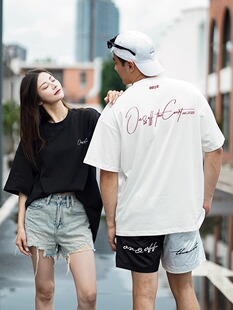 OOTC「2周年胶囊」300G小领口美式 T恤男女 复古纯棉直喷印花短袖