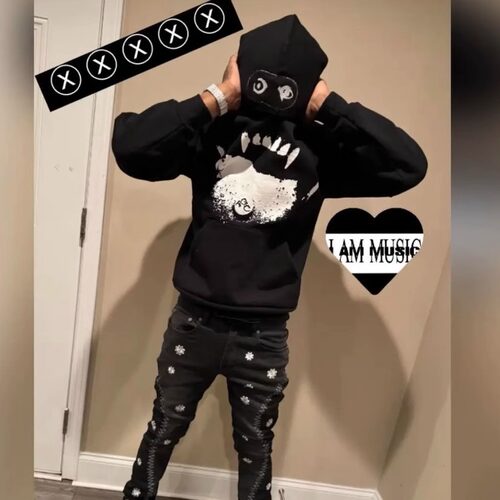 DestroyLonely Ken Carson A Great Chaos Vamp Hoodie 黑白帽衫