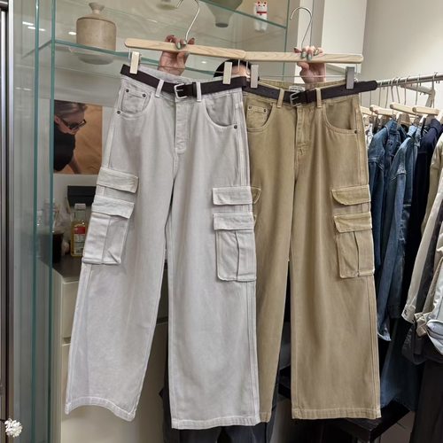 LEAVES叶子家复古多口袋工装裤