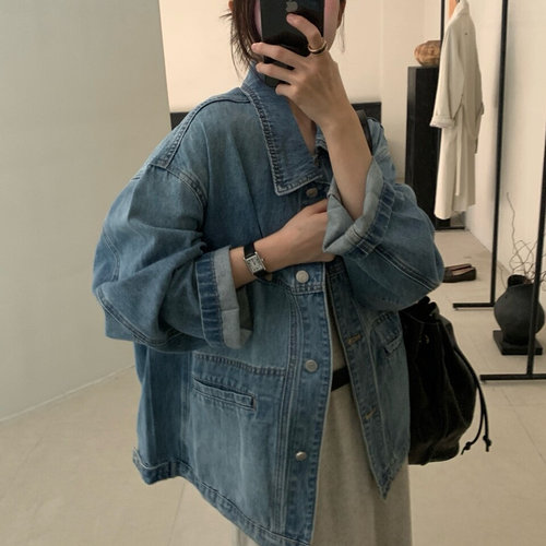 LEAVES叶子家复古水洗牛仔外套