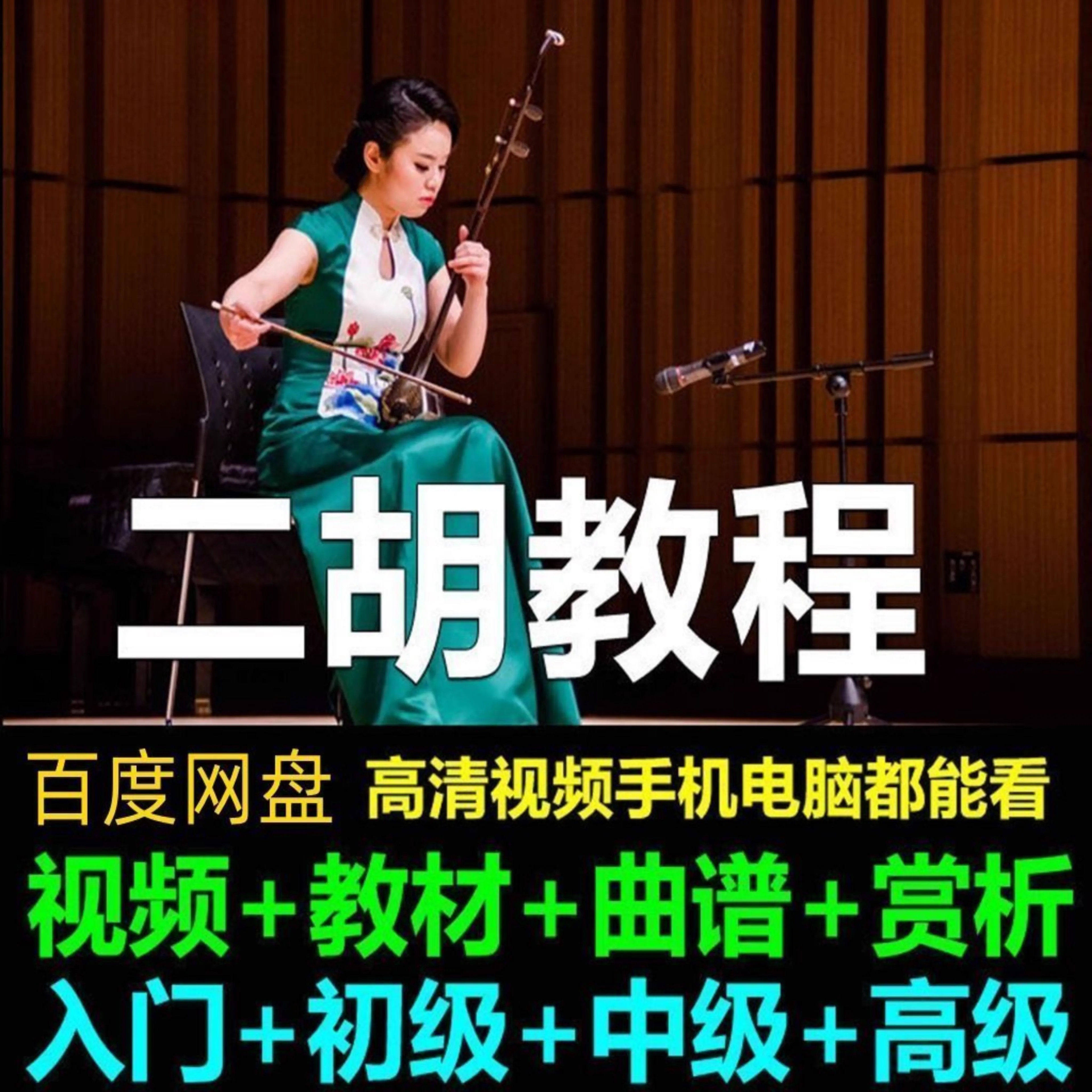 名师二胡教学入门精通零基础自学练习专业演奏考级视频教程大课程