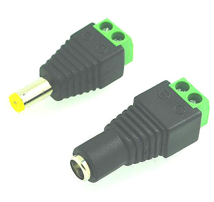 dc公头接线柱dc母头监控工程电源接头适配器插头电源插头 5.5*2.