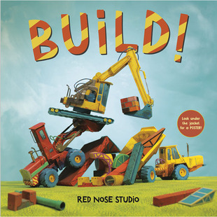 英文原版 Studio 展示了各种卡车激发孩子想象力提升智力少儿趣味插画绘本儿童书籍 建造 预售 Nose Build Red 精装