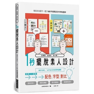 【现货】台版 １秒摆脱素人设计 三悦文化 沉俊杰 60种商业提案排版配色字型对比平面设计书籍