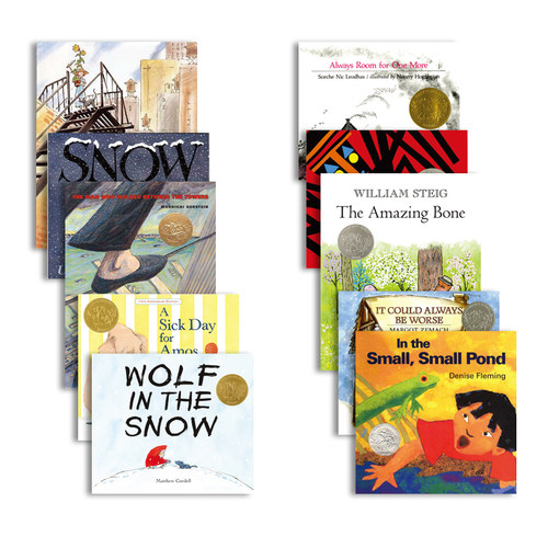 【特价清仓】英文原版 Caldecott Award Winning 10Book Pack 获凯迪克大奖的10本套装 儿童图画故事趣味英语阅读启蒙儿童绘本书籍