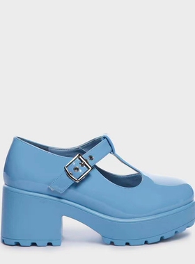 正品KOI松糕鞋子代购美式复古浅蓝色FOOTWEAR鞋少女中跟鞋