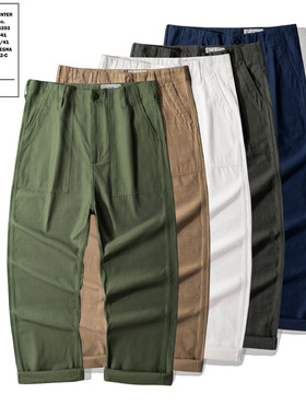 AK男装集市店美式复古OG107长裤工装休闲裤缎纹厚款长裤面包裤