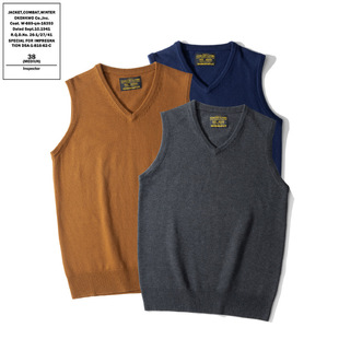 AK男装集市店 英伦学院风V领背心 打底保暖休闲针织羊毛背心马甲