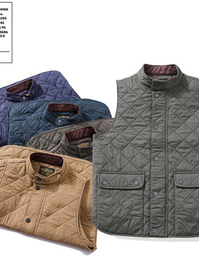 AK男装小贝同款灯芯绒Dom厚款加棉绗缝马甲菱格夹棉户外立领马甲