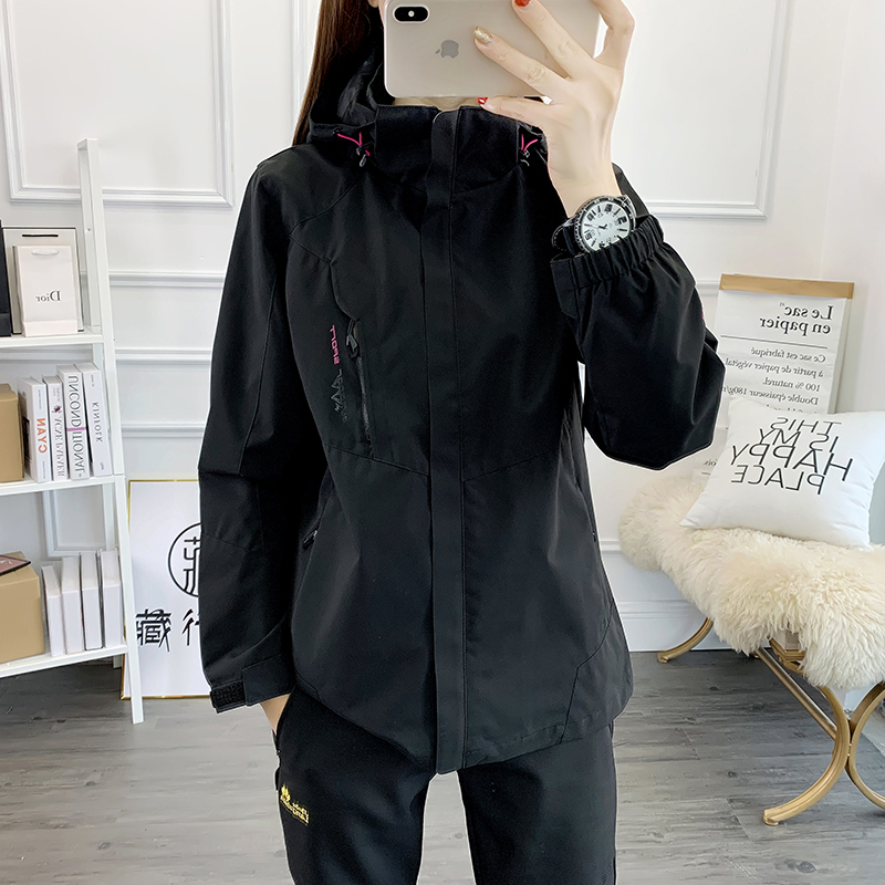 春秋新款户外冲锋衣单衣男女防风防水透气运动外套薄款登山服潮牌