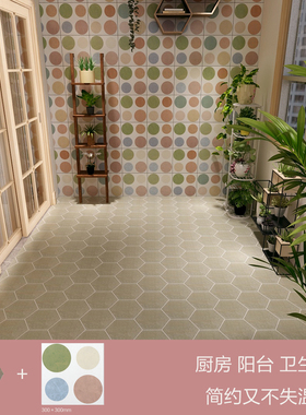 新品六角砖水泥砖230200六边形防滑地砖仿古砖卫生间阳台墙砖