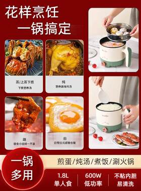 德国进口电煮锅多功能宿舍小锅煮面家用电热火锅小型泡面锅小电锅