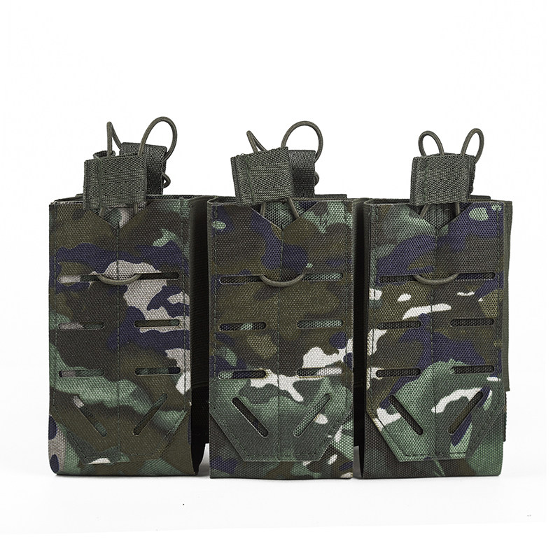 战术背心马甲前挂MOLLE三联夹包+杂物收纳包多功能机能附件挂包