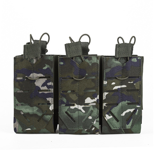 战术背心三联弹匣包5.56/7.62弹夹套弹匣快拔袋弹夹包molle副件包